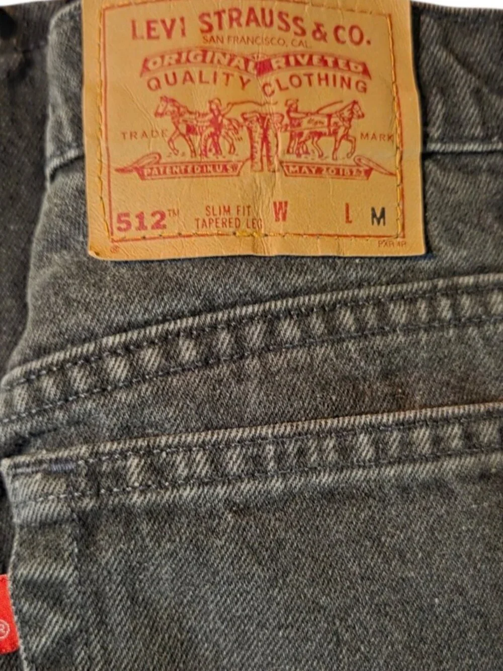Vintage Levi's 512 Black Jeans Tapered Leg 29